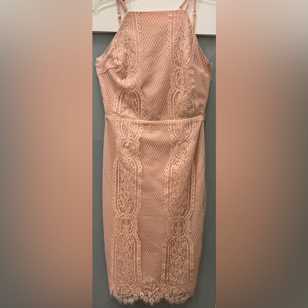 Adeline Peach Lace Dress Size Small